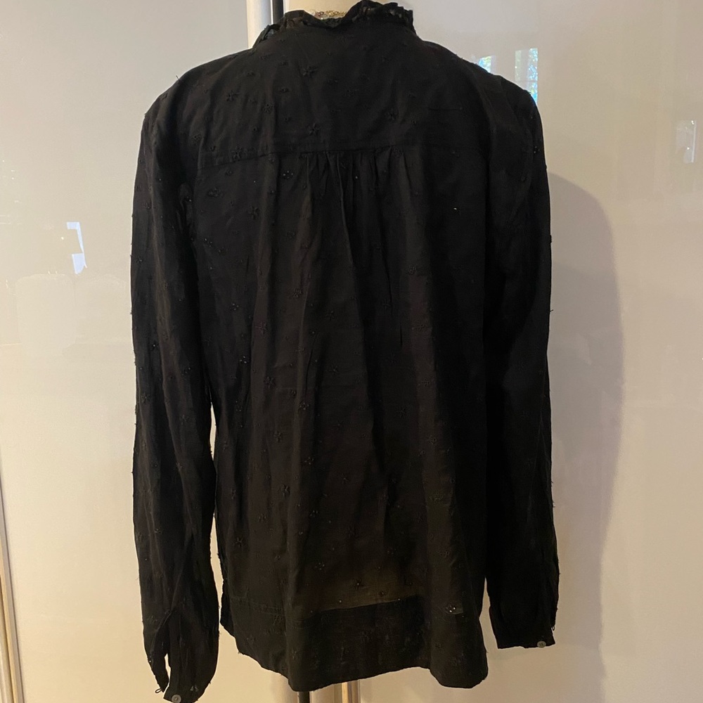J. Crew Cotton Eyelet Popover Blouse. Large - Picture 3 of 8